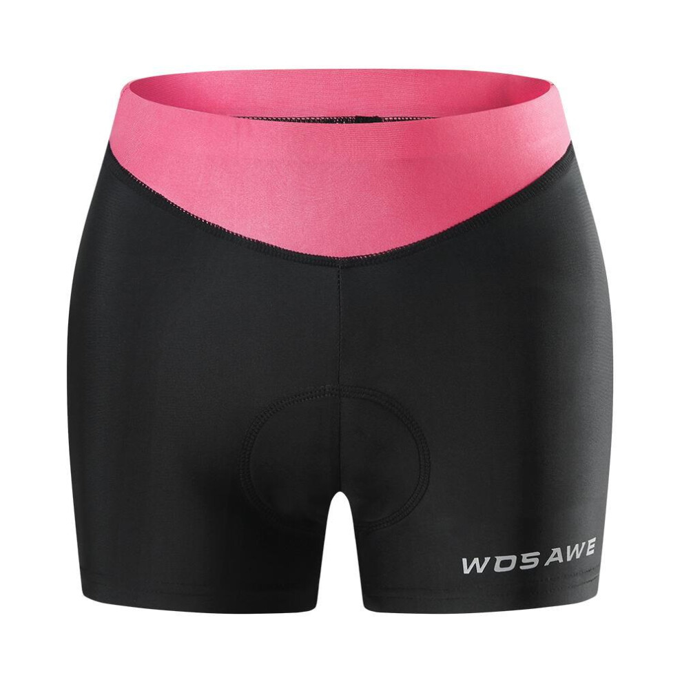 (pink, L) Cycling Underpants Wosawe Women Road Bike Shorts Gel Padded