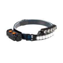Superhelle Stirnlampe mit hoher Lumenzahl, Bewegungsmelder und rotem Licht, 3+3 Modi, wasserdichte Schutzhelm-LED für Erwachsene
