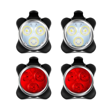 4er-Pack USB-wiederaufladbares Fahrradlicht-Set, LED-Fahrradlicht vorne und hinten für Nachtfahrten, Fahrradzubehör