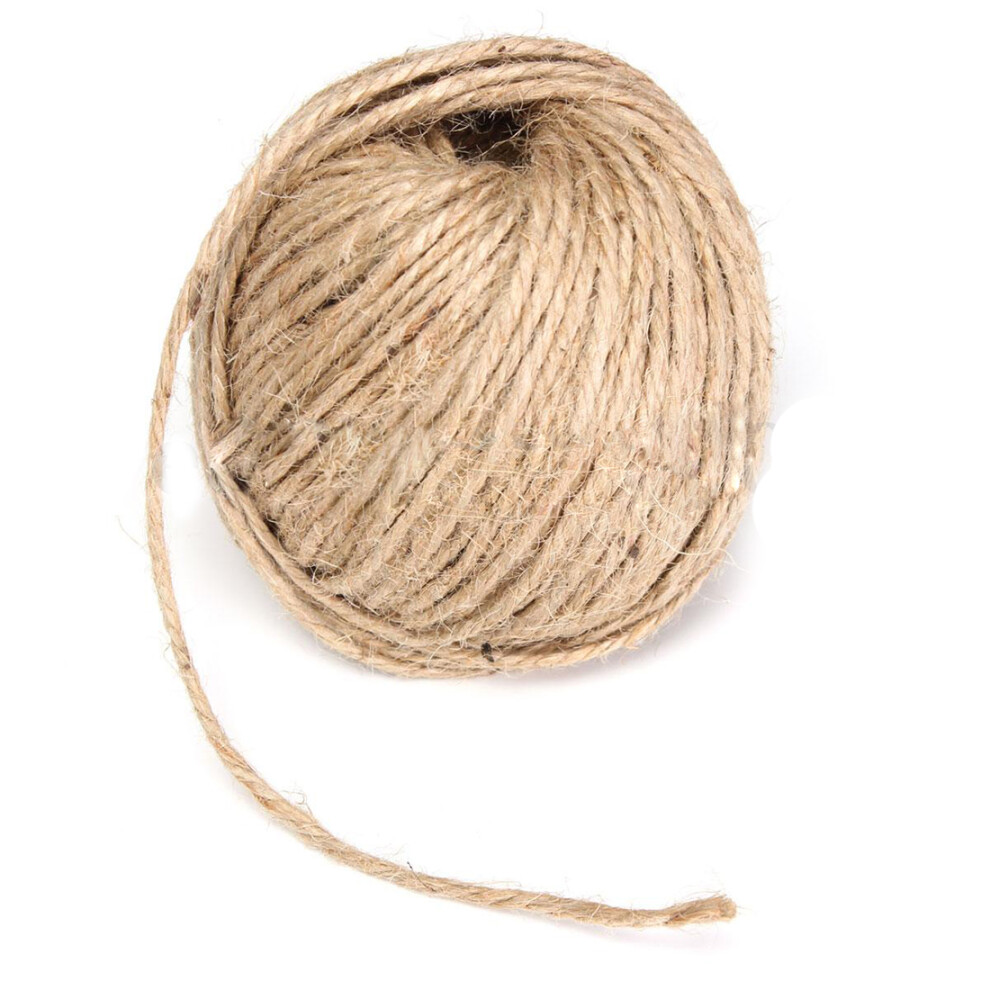 Corde de jute rustique marron épaisse de 3 mm pour l'artisanat à la main 50 m