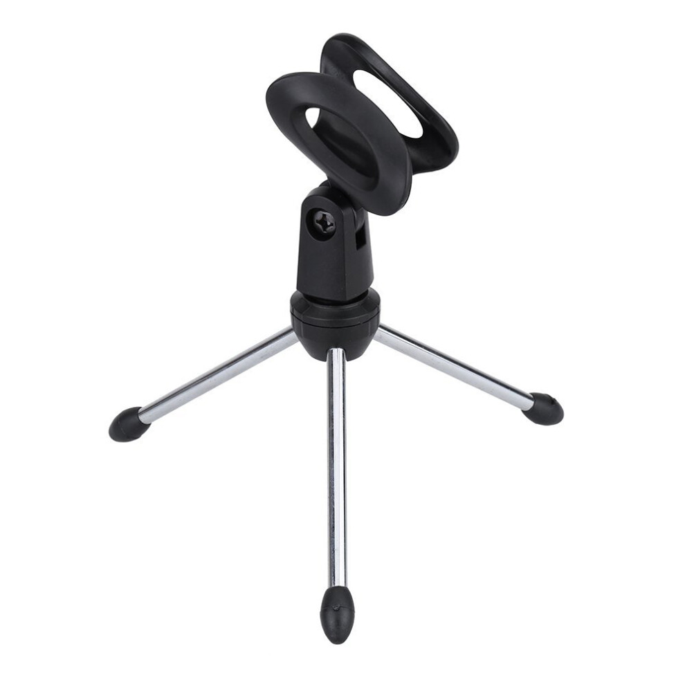 Support de support de micro et de miniphone de bureau, trépied pliable et amovible, angle réglable