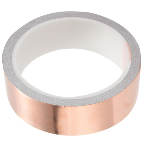 30mm x 10m Copper Foil Tape - Adhesive EMI Shielding Tape, One-Sided Conductive, Rose Gold