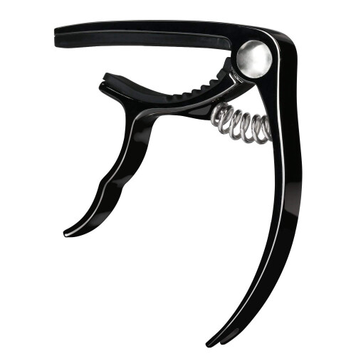 Gitarr Capo GitarrtillbehöR Trigger Capo med 6 Gratis Gitarrval för Akustiska och Elektriska Gitarrer - äVen Ukulele och Banjo Capos (Svart) 1