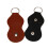 Guitar Picks Holder Case - Leather Keychain Plectrum Key Fob Cases Bag (2 Pack - black,brown) 1