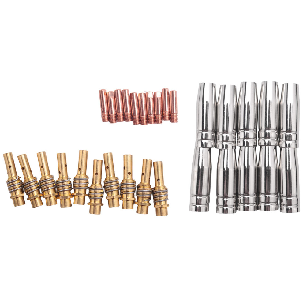 30Pcs 15Ak Torch Machine Consumables Mig Torch Gas Nozzle Tips Holder For Mig Mag Welding Machine 4764074107466