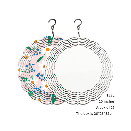 2 Pack 10 Inch Sublimation Wind Spinner Blanks,3D Aluminum Wind Spinners Kinetic Sculpture for Yard Garden Lawn Patio