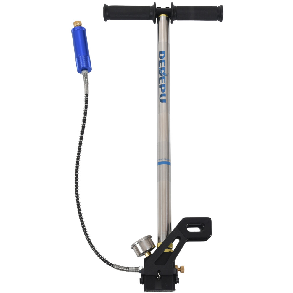 Pompe PCP DEDEPU 4 étages Pompe à air haute pression à main Pompe à air 30Mpa 4500Psi Réservoir HPA Chasse Voiture Vélo Recharge d'air Argent