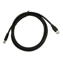 Schwarzes IEEE 1394 Firewire 400 auf Firewire 400 Kabel, 6 Pin/6 Pin Stecker/Stecker - 10 ft