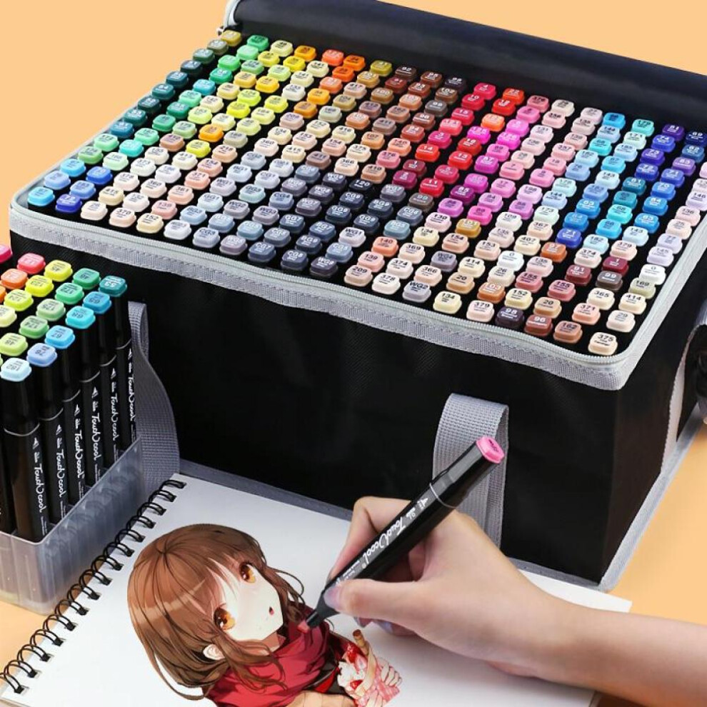 (as the picture, 60 Colors) Art Marker Set Marker Pen Watercolor Brush Pen Sketch Marker Dual Tip Drawing Art Brush Pen