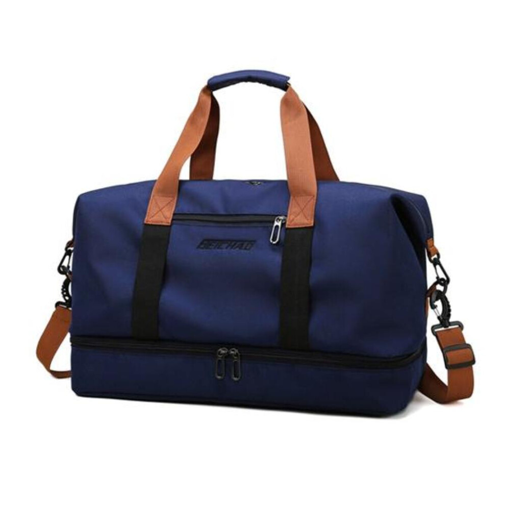 (blue) Waterproof Travel Duffel Bag Sport Gym Bag Large Capacity Luggage Bags Multi-pocket Handbags