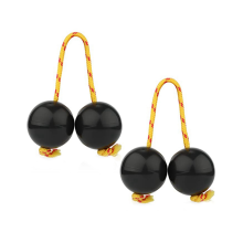 1 Paar Rhythmusbälle, Shaker-Cup-Instrumente, klassische afrikanische Rasseln, Handschlaginstrumente (schwarz)