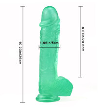 (green) Realistic Big Dildo Anal Masturbator Soft Sex Toys For Couples Huge Jelly Suction Cup Penis Simulation For Women Gay