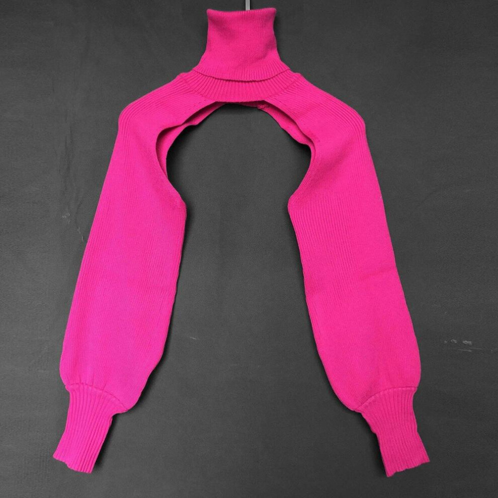 (ultra, One Size) 2024 Turtleneck Lantern Long Sleeve Knitted Short Sweaters Women Autumn Pullover Sexy Tops New Y2k Woolen Sweater Vest 30567