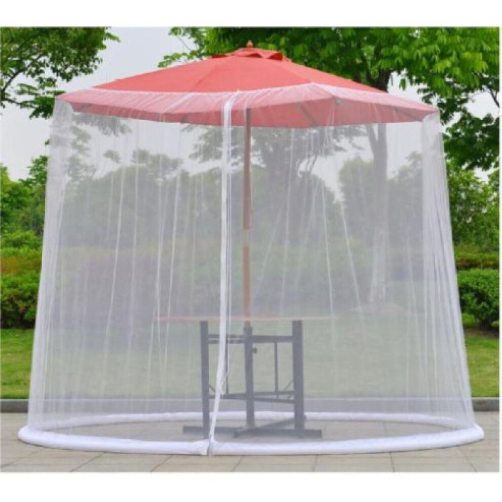 (white, W-CenterPost 300x230cm) Mosquito Bug Net,parasol Outdoor Lawn Garden Camping Umbrella Sunshade Cover