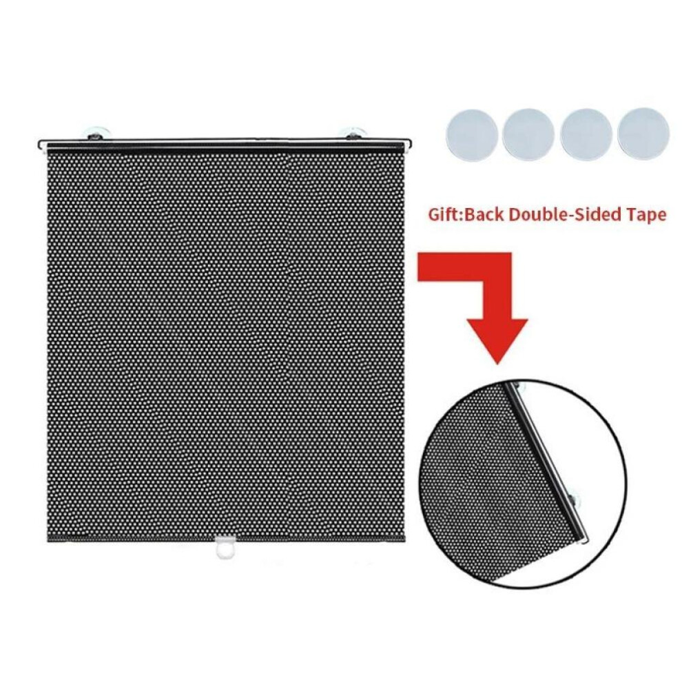 (black, 58x125cm) Retractable Shading Curtain Car Auto Side Window Roll Curtain Household Living Rooms Sun Shading Rolling Blinds Windshield Cover Bedroom Kitchen Net