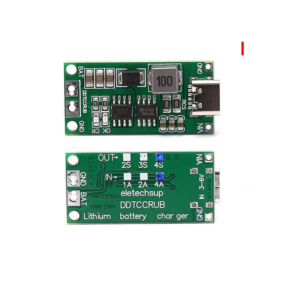 (4S 4A) Multi-Cell 2S 3S 4S Type-C To 8.4V 12.6V 16.8V Lipo Polymer Li-Ion Charger 7364071055820