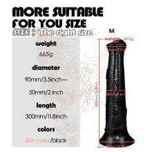 (black, M) Horse Dildo Stimulate Vaginal Anal Plug Buttplug Sex Toys Huge Thick Animal Dildo for Women/Men Masturbators Long Dildos Explore G-Spot Adult Toys