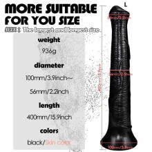 (black, L) Horse Dildo Stimulate Vaginal Anal Plug Buttplug Sex Toys Huge Thick Animal Dildo for Women/Men Masturbators Long Dildos Explore G-Spot Adult Toys