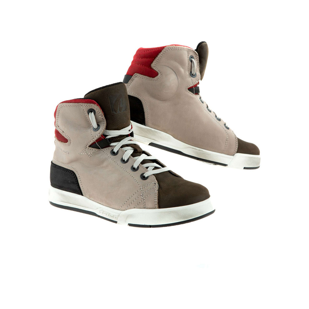 (47 Eu / 12 Uk) Forma Swift Dry Taupe Mud Leather Motorcycle Boots Cream 8052998042755