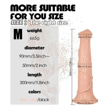 (nude, M) Horse Dildo Anal Plug Soft Penis Anal Dilator with Suction Cup Phallus Butt Plug Stimulate Vagina Anus Dick Sex Toys