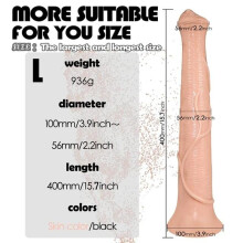 (nude, L) Horse Dildo Anal Plug Soft Penis Anal Dilator with Suction Cup Phallus Butt Plug Stimulate Vagina Anus Dick Sex Toys