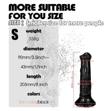 (black, S) Horse Dildo Anal Plug Soft Penis Anal Dilator with Suction Cup Phallus Butt Plug Stimulate Vagina Anus Dick Sex Toys