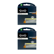 2 Packs x 8 Wilkinson Sword Quattro Titanium Precision Trimmer Blades - Smooth, Irritation-Free Shave