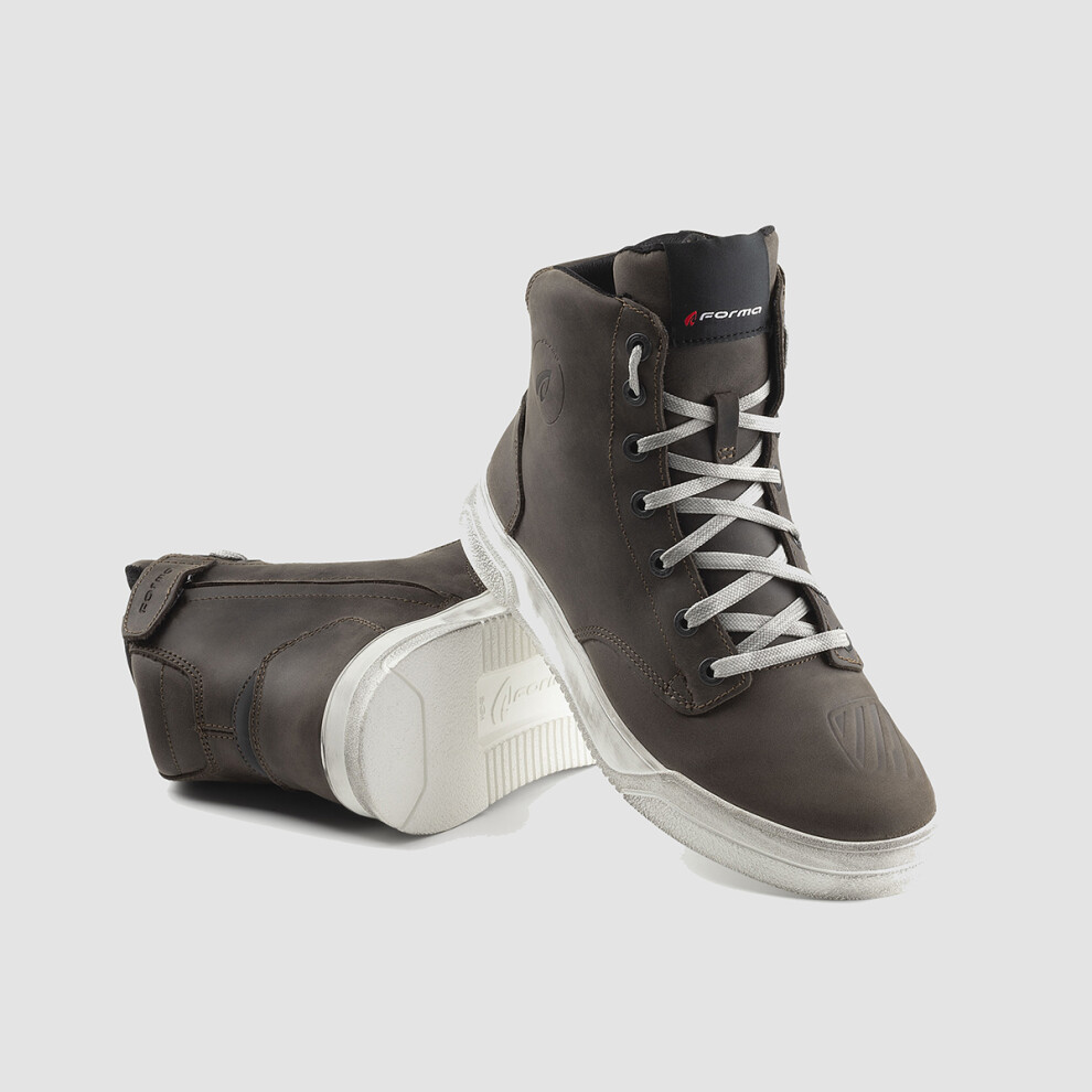 (47 Eu / 12 Uk) Forma City Dry Leather Motorcycle Boots Brown 8052998038321
