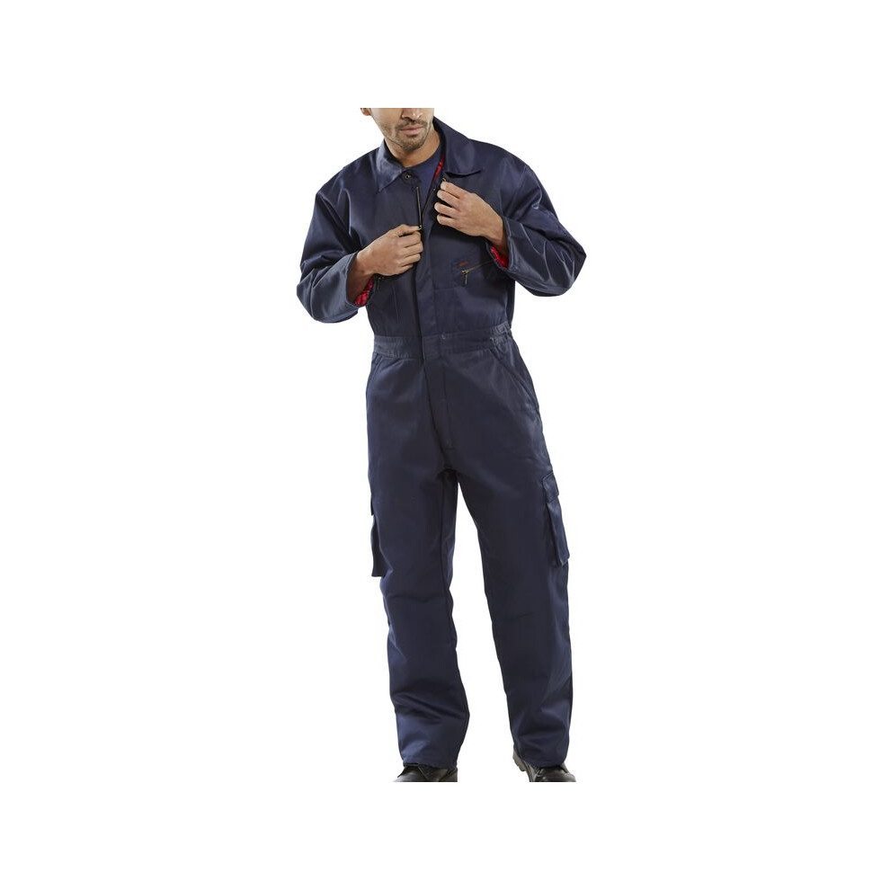 Beeswift Quilted Boilersuit Navy Blue 40 5030566050206