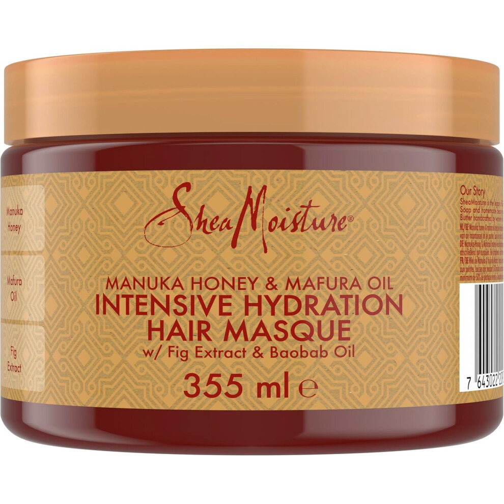 (SheaMoisture Manuka Honey & Mafura Oil Intensive Hydration Hair Mask sulphate and silicone free for dry, damaged hair 35) SHEA MOISTURE Manuka Honey