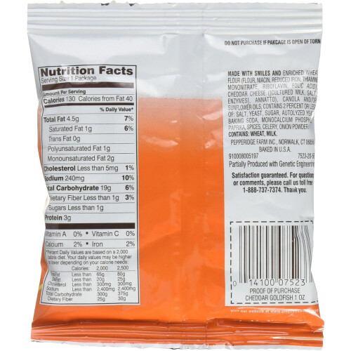 Pepperidge Farm Cheddar Goldfish Baked Snack Crackers - 1oz 2