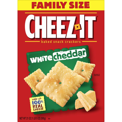 Cheez-It White Cheddar Family Size Baked Snack Crackers - 21oz