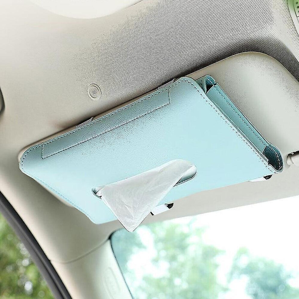 (Black) Car Accessories Car Sun Visor Tissue Box Paper Towel Case Napkin Holder Black 7364071078010