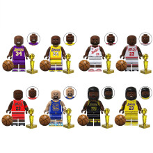 8pcs Basketball Game NBA Star Series Kobe Jordan Assembled Building Blocks Doll Toy