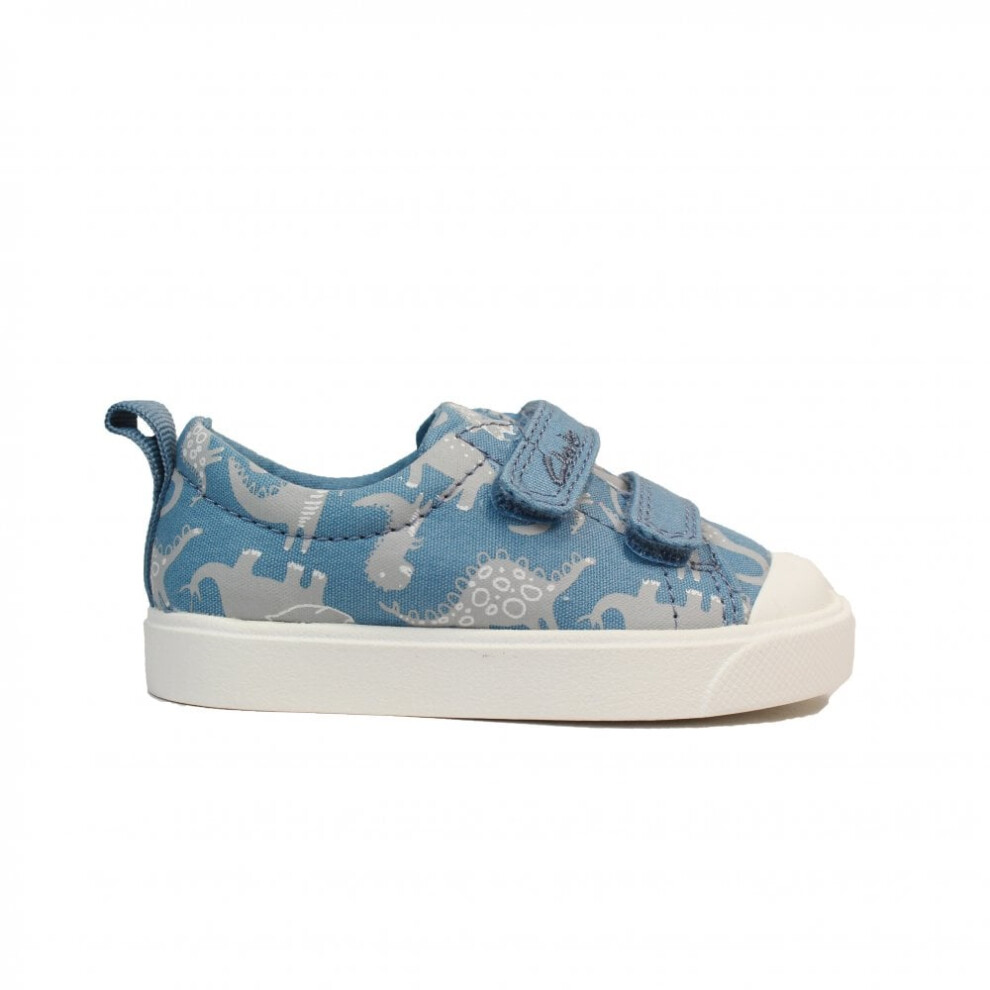 (4 (Children's)) City Bright Toddler Blue Multi Canvas Childrens Rip Tape Casual Shoes