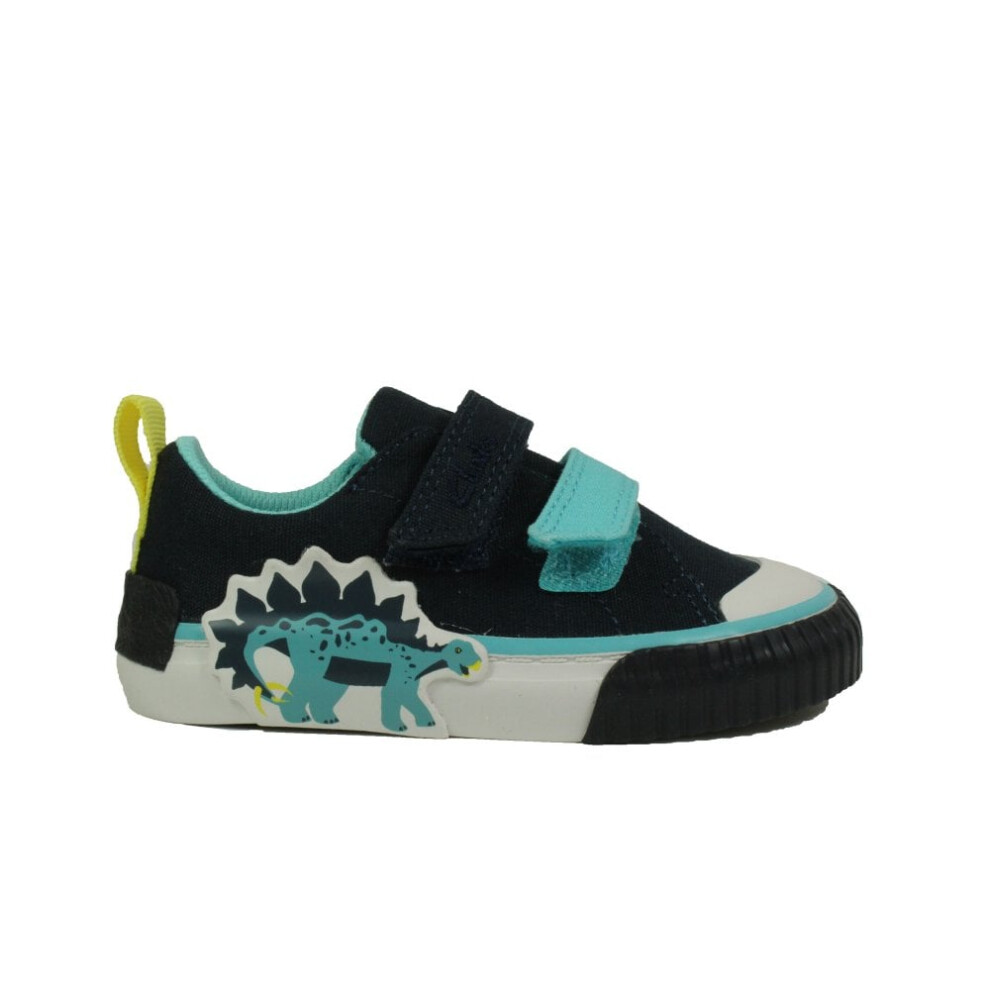 (4 (Children's)) Foxing Tail Toddler | Navy Combi | Childrens Riptape Shoes