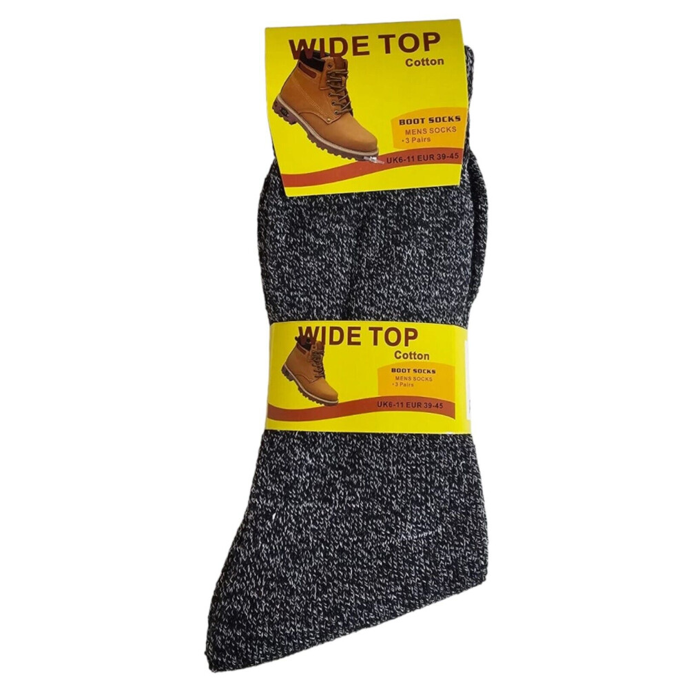 (3 Pairs, one size) Mens Cushion Cotton Crew Thick Warm Thermal Wicking Chunky Work Sports UK 6-11-image-OPC-PFT29HS-NEW