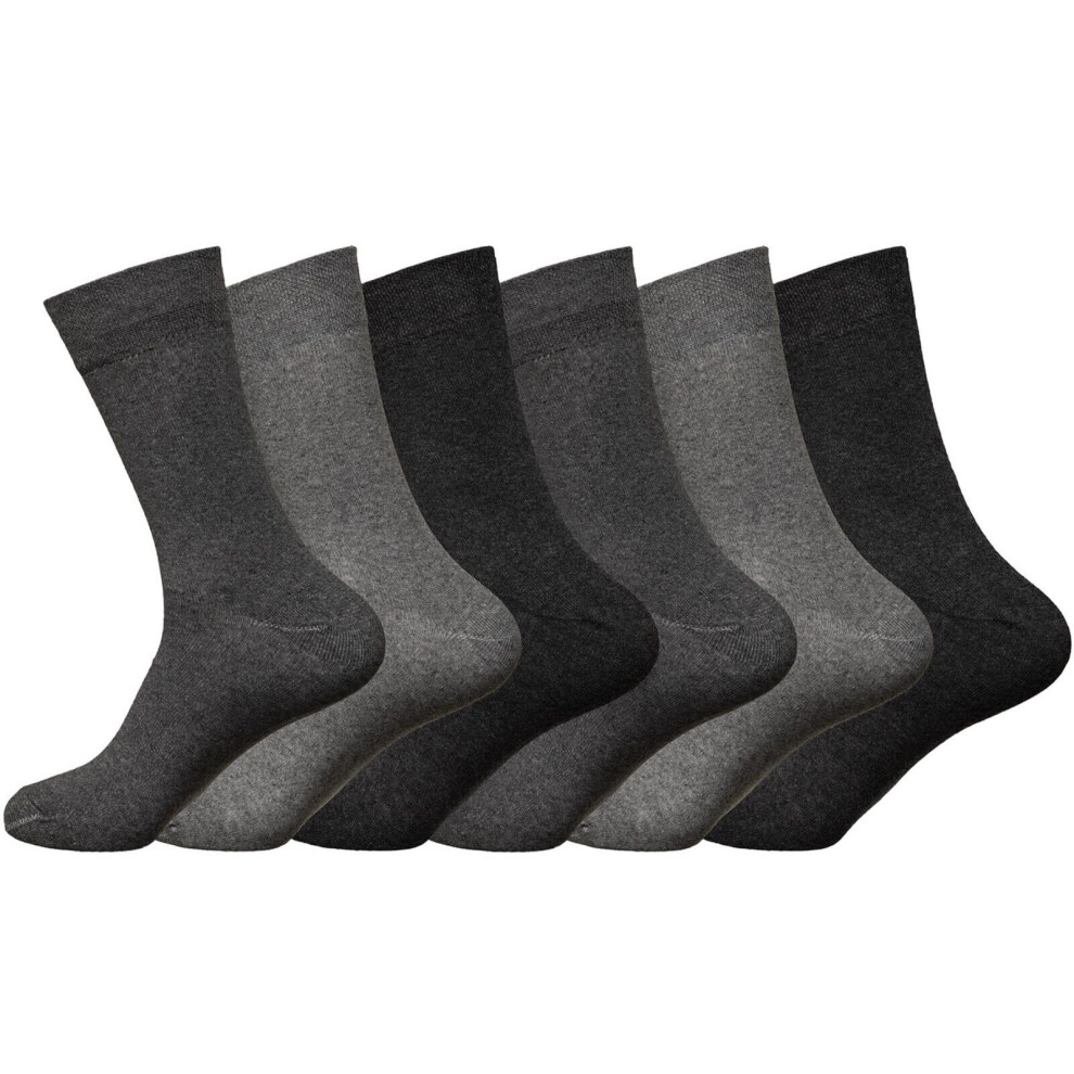 (Assorted, Bigfoot 12-14) Mens Gentle Grip Socks Honeycomb Top Soft Non Elastic Diabetic Bigfoot, UK 6-11