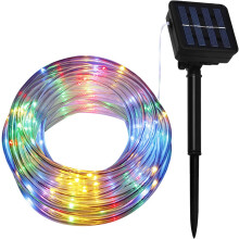 ((Colorful)) Led Strip Light Tube Solar String Lights Waterproof 7M 50Led Indoor/Outdoor For Wedding Home Party Decoration