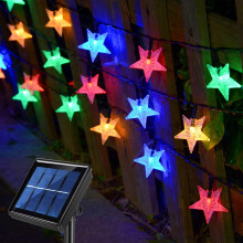 (Colorful) 7M 50 Led Solar Powered String Light Star 8 Models Waterproof Outdoor Led Strip Lights For Garden, Patio, Festival, Wedding, Party