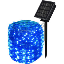 (Blue, 1PCS) Solar String Lights 10M 100*Led Outdoor String Lights Waterproof Light Strips 2 Modes For Garden Balcony Party Wedding