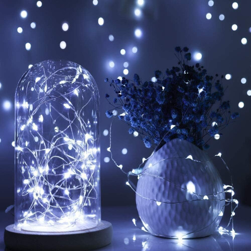 (Cold White, 1PCS) Usb String Lights (10M 100*Led) String Lights Remote Control Waterproof Light Strips 8 Modes For Garden Balcony Party Wedding 2