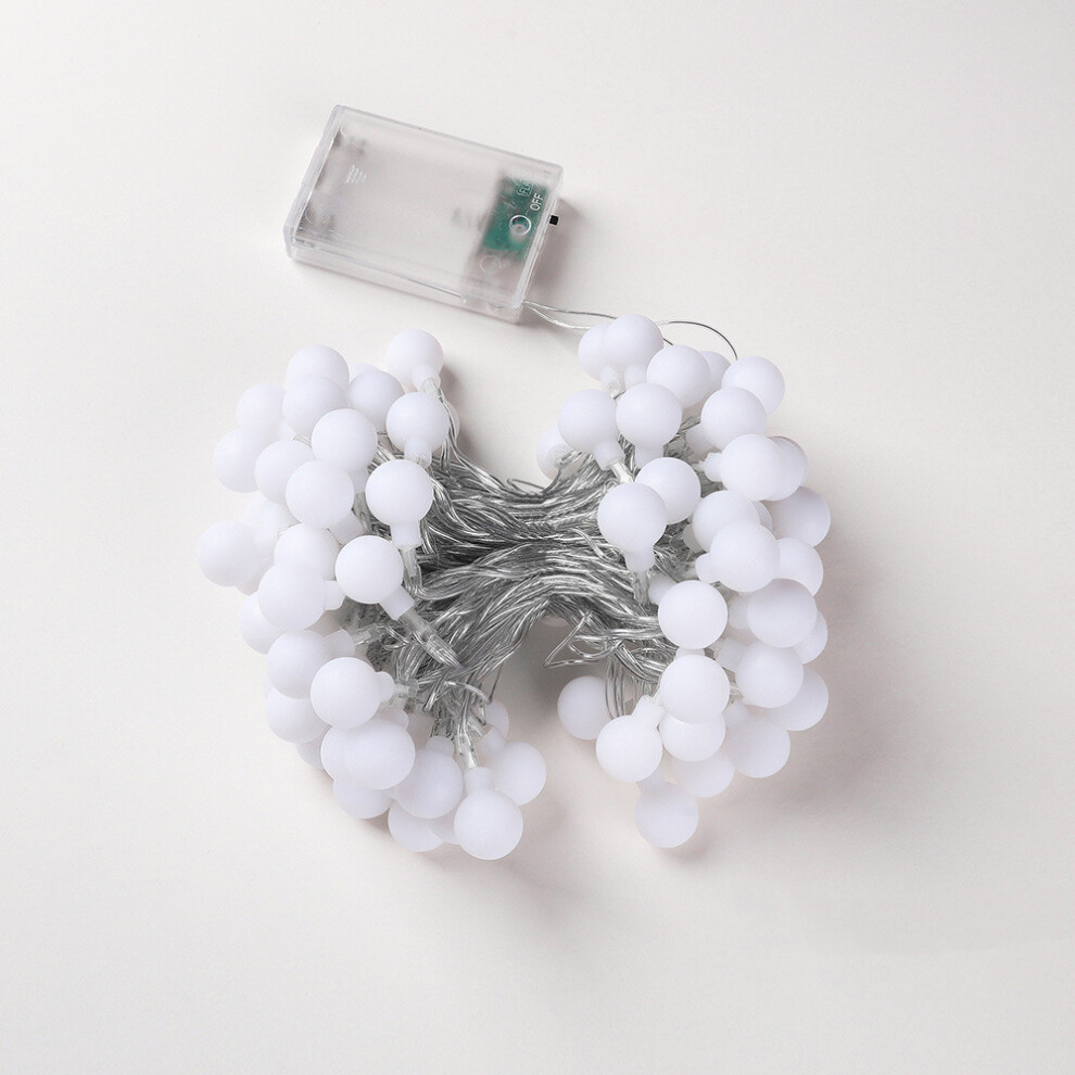 10M Ball Light Strip Led String Lights 100*Bulbs Indoor/Outdoor Waterproof Battery Powered For Party Christmas Wedding/Garden/Balcony Warm White-image-OPC-PFT2BKQ-NEW