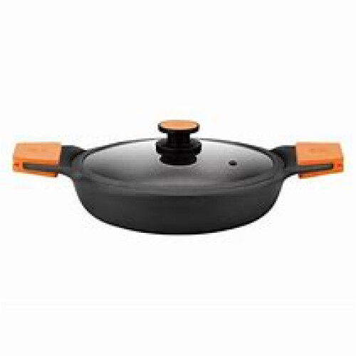PINTI padella con 2 maniglie e coperchio efficace CM24 Pentole Cucina