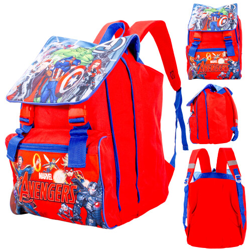 Marvel Avengers 40cm Square Backpack - Cool & Spacious for Kids - Red/Navy 2