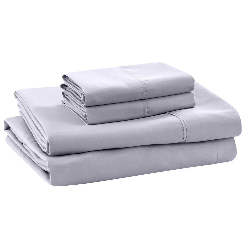 Draps unis en microfibre douce Modern Threads - Draps de lit luxueux en microfibre - Comprend un drap plat, un drap-housse avec poches profondes