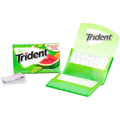 Trident Watermelon Twist Sugar Free Chewing Gum - 39g (2 Pack)