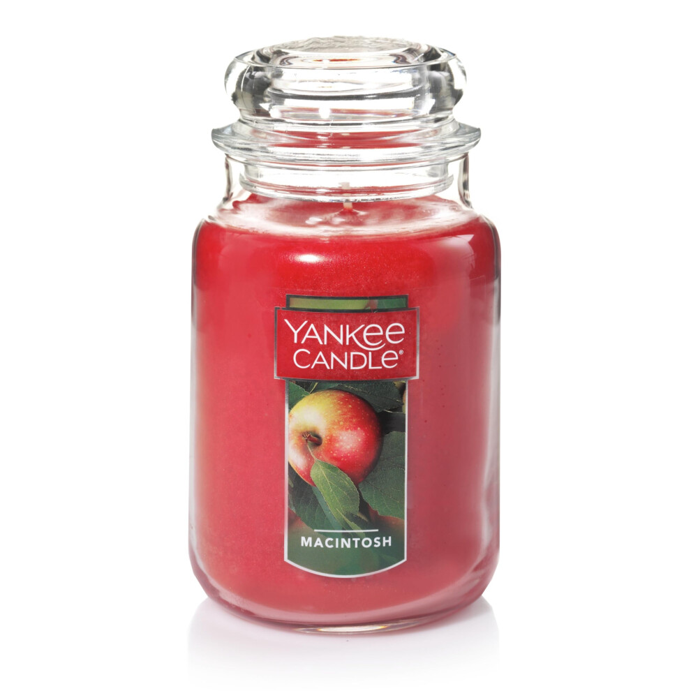 Yankee Candle Macintosh Scented  Classic 22oz Large Jar Single Wick Candle  Over 110 Hours of Burn Time