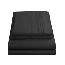 King Size Sheets - Breathable Luxury Bed Sheets with Full Elastic & Secure Corner Straps Built In - 1800 Supreme Collection Extra Soft Deep Pocket Bed