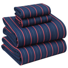 RUVANTI 100% Cotton Sheets - Crispy Cooling Percale Sheets for Full Size Bed, Breathable & Durable Full Sheet Set, 16 Inches Deep Pocket Bed Sheets, N